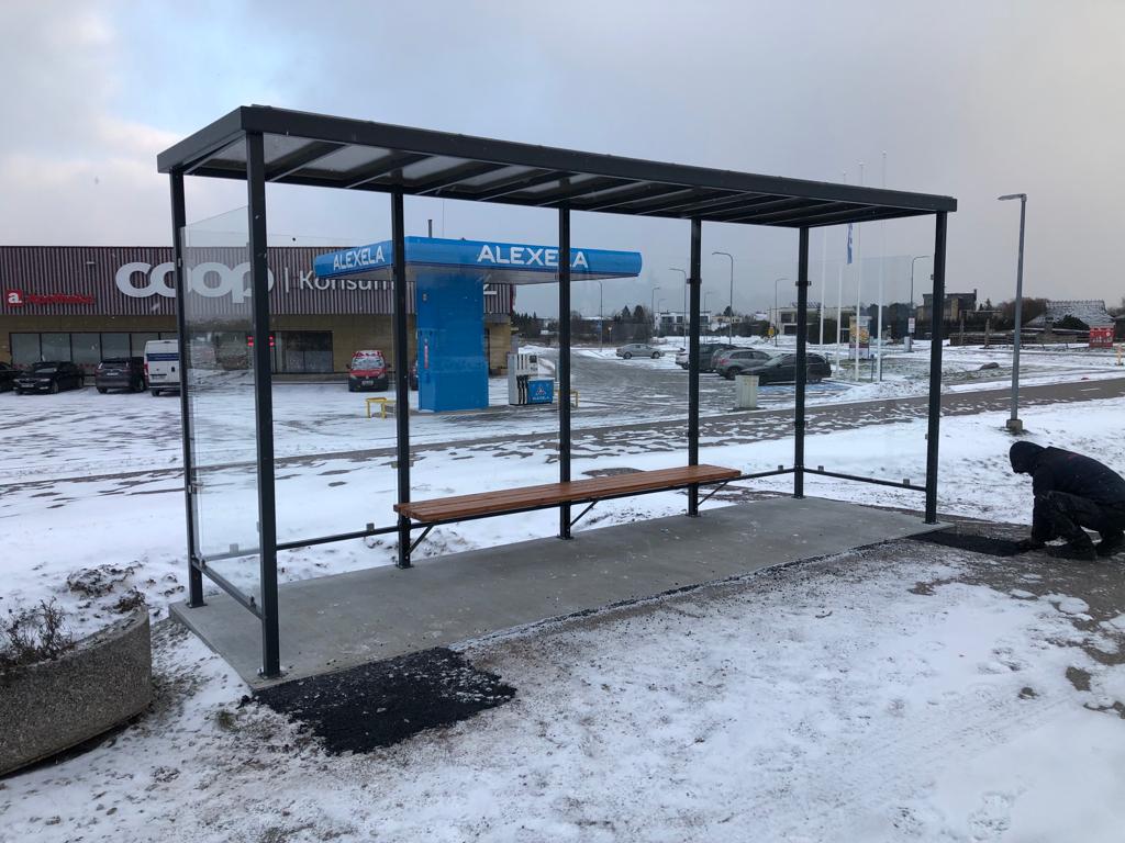 Pysäkkikatos 4 osaa